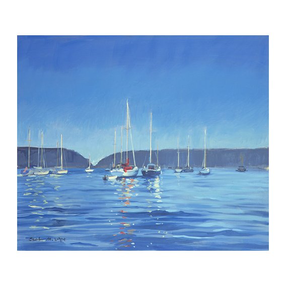 Tableau - Salcombe - Yachts - Twilight (oil on canvas) -
