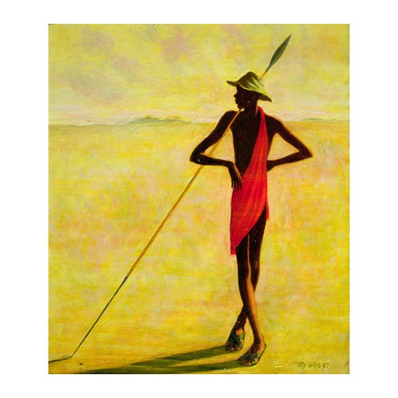 Tableau - Watching, 1992 (oil on canvas) -