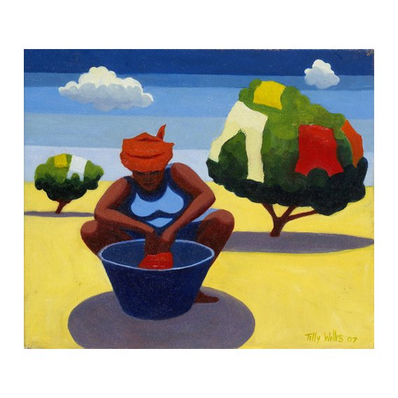 Tableau - A Drying Day, 2007 (oil on canvas) -