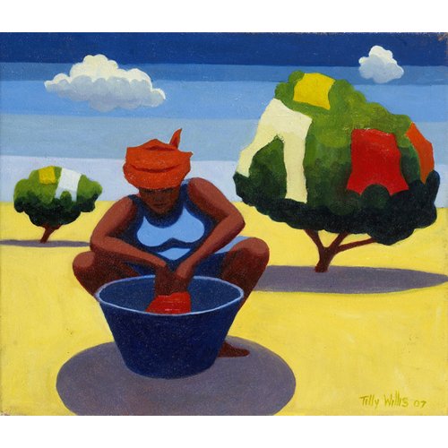 Tableau - A Drying Day, 2007 (oil on canvas) -, Tilly Willis
