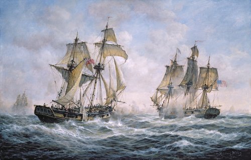 tableaux-de-marines - Tableau - Action Between U.S. Sloop-of-War Wasp and H.M. Brig-of-War Frolic, 1812 -, RIchard Willis - Willis, RIchard