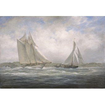 Tableaux de Marines - Tableau - Two Classics. 'Aello Beta' and 'Marigold' off the Isle of Wight, 2005 -, RIchard Willis - Willis, RIchard
