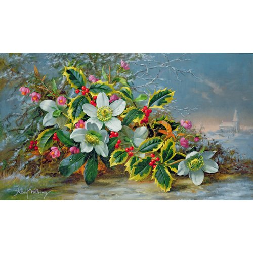 Tableau - Winter roses in a landscape -