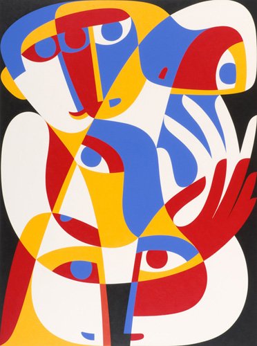 tableaux-abstraits - Tableau - Act of Toleration, 1989 (acrylic on board) -, Ron Waddams - Waddams, Ron