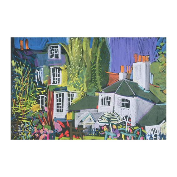 Tableau - Time for Tea, Herb Garden in Greenwich Park (pastel on paper) -