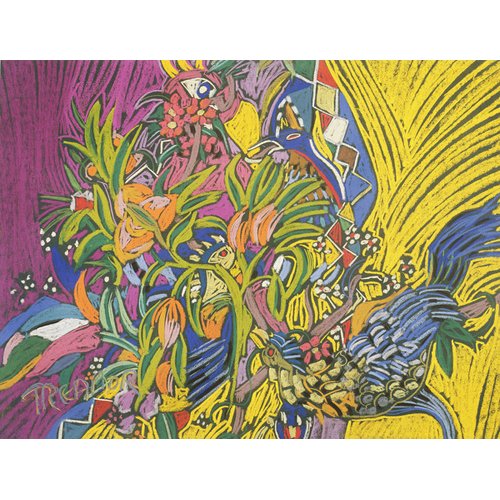 Tableau - Birds of Paradise (pastel on paper) -, Frances Treanor