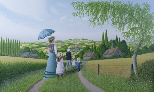 tableaux-de-paysages - Tableau - A Day in the Country, 1996 -, Peter Szumowsky - Szumowsky, Peter