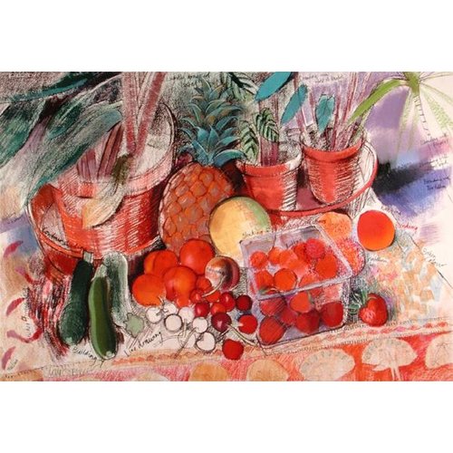 Tableau - Summer Fruits (pastel on paper) -, Claire Spencer