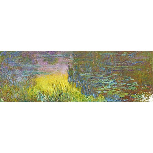 Tableau -Les nénuphars - soleil couchant-, Claude Monet