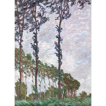 Tableaux pour Chambre - Tableau -Effet du vent, série des peupliers-, Claude Monet - Monet, Claude