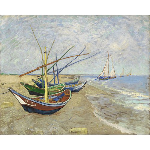 Tableau de Paysages Marins - Bateaux de pêche-, Vincent Van Gogh