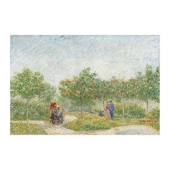 Tableau -Jardin avec courtiser Couples, Place Saint Pierre, 1887-