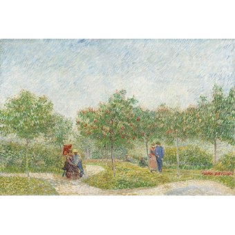  - Tableau -Jardin avec courtiser Couples, Place Saint Pierre, 1887-, Vincent Van Gogh - Van Gogh, Vincent