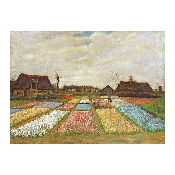 Tableau -Parterres de fleurs en Hollande, 1883-