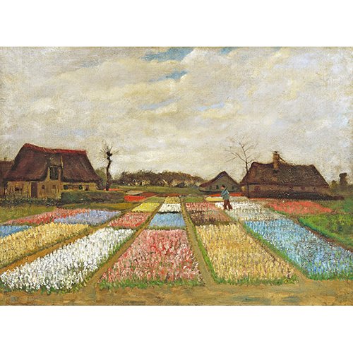 Tableau -Parterres de fleurs en Hollande, 1883-, Vincent Van Gogh