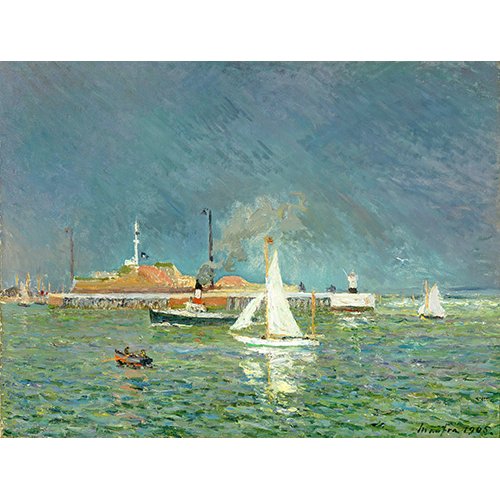 Tableau -Lorage entree des bateaux-, Maxime Maufra