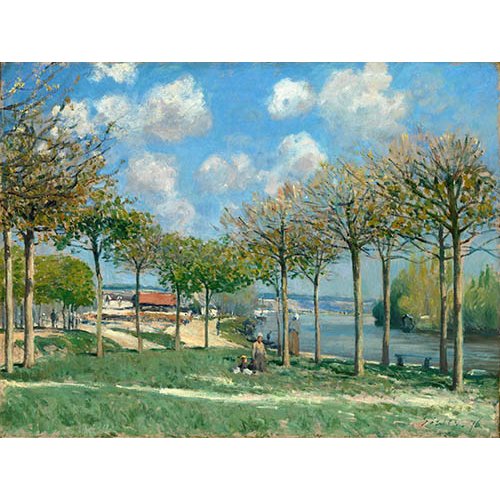 Tableau - La Seine à Bougival -, Alfred Sisley