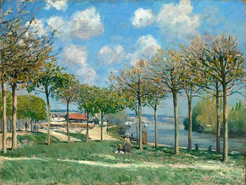 tableaux-de-paysages - Tableau -  La Seine à Bougival -, Alfred Sisley - Sisley, Alfred