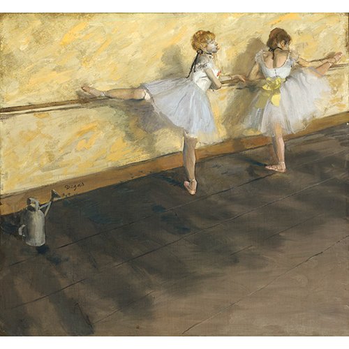 Tableau - Danseurs exerçant à la barre, 1877 -