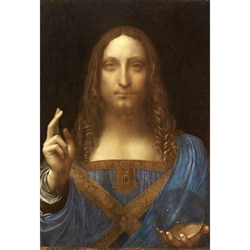 Tableau -Salvator Mundi, c.1500, huile sur noix-, Leonardo da Vinci