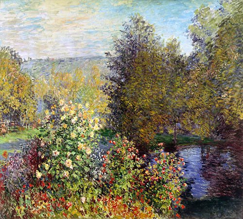 tableaux-pour-salle-a-manger - Tableau -Un coin de jardin à Montgeron-, Claude Monet - Monet, Claude