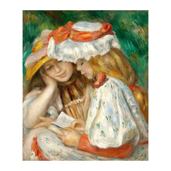 Tableau - Deux jeunes filles lisant -