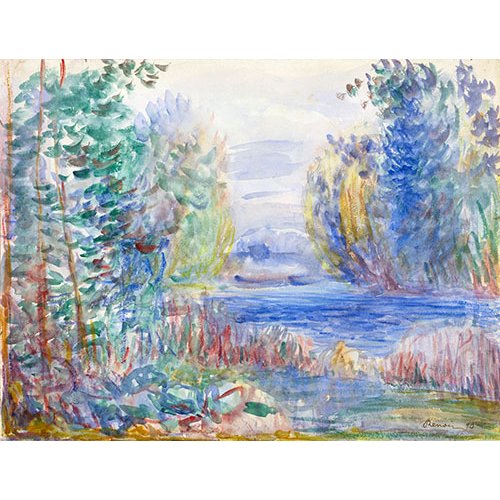 Tableau -Paysage fluvial, 1874 -, Pierre Auguste Renoir