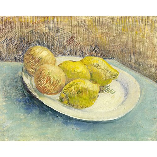 Tableau -Nature morte aux citrons sur une assiette-, Vincent Van Gogh