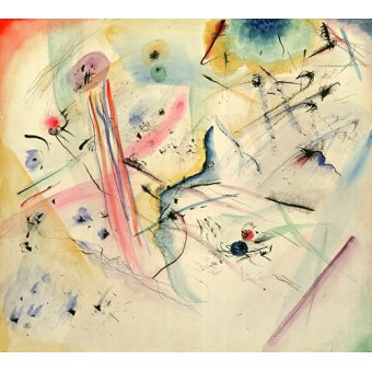  - Tableau -Composition with Red and Blue Stripes, 1913 -, Vassily Kandinsky - Kandinsky, Vassily