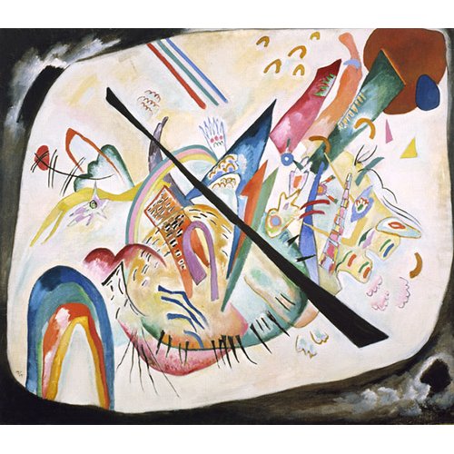 Tableau - White oval, 1919 -, Vassily Kandinsky