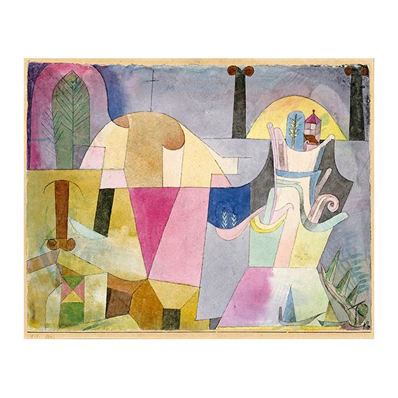 Tableau - Colonnes noires dans un paysage -