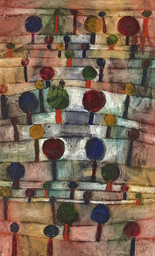 tableaux-abstraits - Tableau - Paysage d'arbres rythmiques, 1920 -, Paul Klee - Klee, Paul