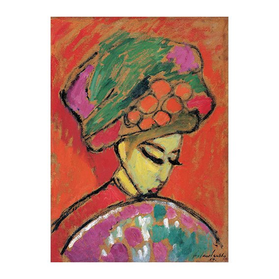 Tableau -Jeune fille au chapeau fleuri, 1910-