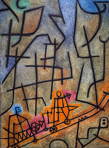 tableaux-abstraits - Tableau - Conquête de la montagne -, Paul Klee - Klee, Paul
