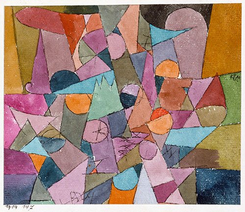 tableaux-abstraits - Tableau - Sans titre, 1914 -, Paul Klee - Klee, Paul