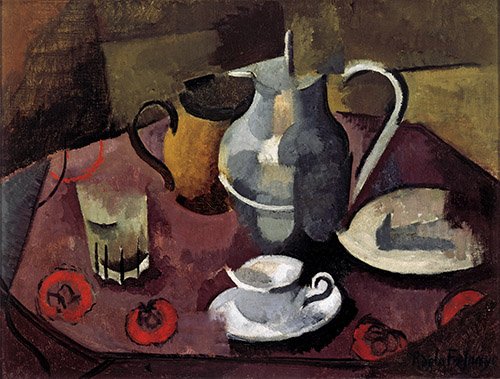 tableaux-abstraits - Tableau -Nature Morte aux Trois Anses-, Roger de la Fresnaye - Fresnaye, Roger de la
