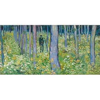  - Tableau - Sous-bois avec deux personnages, 1890 -, Vincent Van Gogh - Van Gogh, Vincent