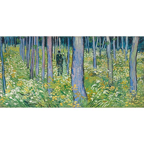 Tableau - Sous-bois avec deux personnages, 1890 -