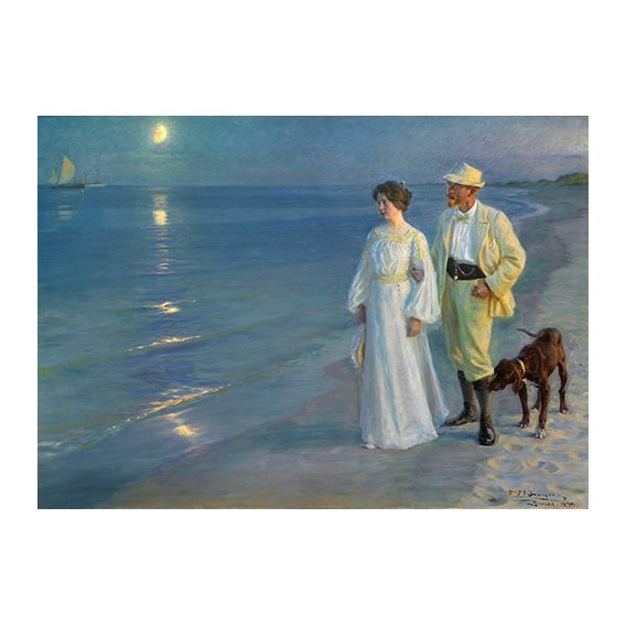 Tableau -Soirée d'été à la plage de Skagen, 1899-