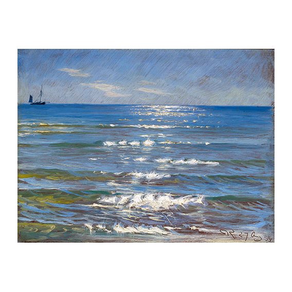 Tableau -Soleil de l'après-midi et vue sur la mer-