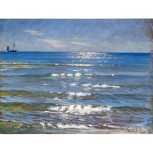 Tableau -Soleil de l'après-midi et vue sur la mer-