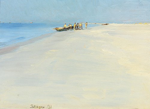 tableaux-de-marines - Tableau -Pêcheurs sur la plage de Skagen-, Peder Severin Kroyer - Kroyer, Peder Severin