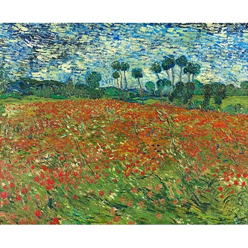 Tableau -Champ de coquelicots, 1890-, Vincent Van Gogh