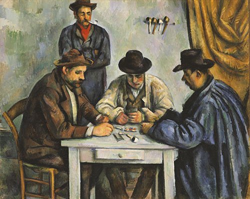 tableaux-de-portraits - Tableau - Les Joueurs de cartes, 1892 -, Paul Cezanne - Cezanne, Paul