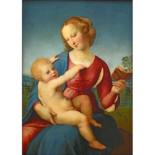 Tableau -Madonna Colonna (Marie avec l'enfant de Christ)-, Sanzio da Urbino Raffael Raphaël