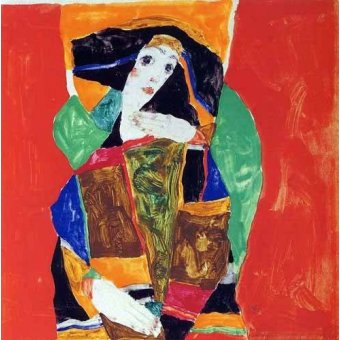 Tableaux de Portraits - Tableau -Portrait Of Valerie Neuzil-, Egon Schiele - Schiele, Egon