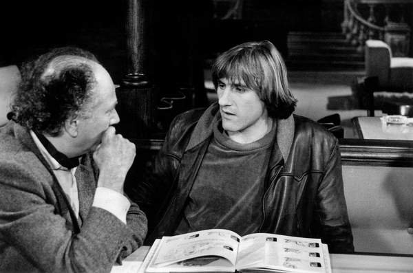 tableaux-photos - Michel Polac, avec l'acteur français Gérard Depardieu, le 12 décembre 1981r - BRIDGEMAN IMAGES