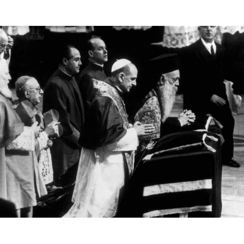 Le pape Paul VI et le patriarche Atenagora