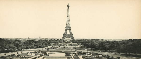 tableaux-photos - Paris, La Tour Eiffel et les Jardins du Champ-de-Mars - BRIDGEMAN IMAGES