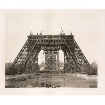 Tableaux Photos - Assemblage de réparation des poutres horizontales, Tour Eiffel, Paris, 26 mars 1888 - BRIDGEMAN IMAGES